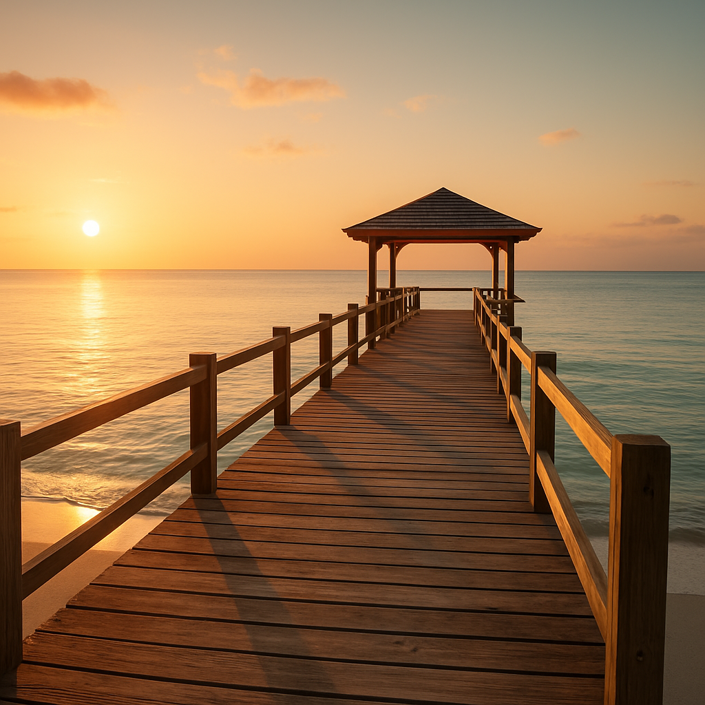 Manhattan Beach pier at sunset